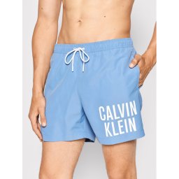 Calvin Klein Swimwear Úszónadrág Medium Drawstring KM0KM00701 Kék Regular Fit