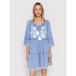 Iconique Hétköznapi ruha Celine IC22 044 Kék Relaxed Fit
