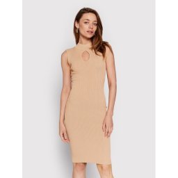 Guess Kötött ruha Marion W2YK63 Z2U00 Bézs Slim Fit