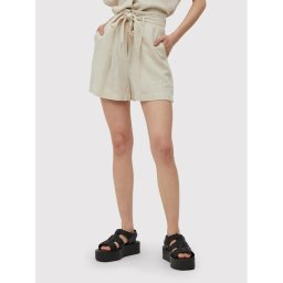 Vila Szövet rövidnadrág Filia 14075269 Bézs Regular Fit