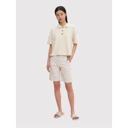 Tom Tailor Szövet rövidnadrág 1031285 Bézs Slim Fit