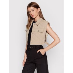 NA-KD Mellény Quilted Buckle 1018-008307-1844-581 Bézs Regular Fit