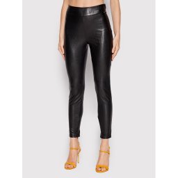 Guess Műbőr nadrág W2YB16 WEPI0 Fekete Slim Fit