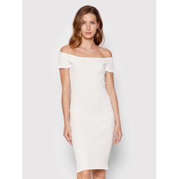 Guess Kötött ruha W2YK54 Z30L1 Bézs Slim Fit