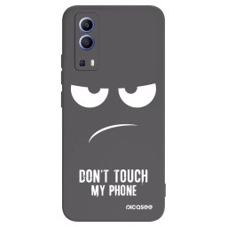 Fekete szilikon tok az alábbi mobiltelefonokra Vivo Y52 5G - Don't Touch My Phone