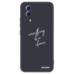 Fekete szilikon tok az alábbi mobiltelefonokra Vivo Y52 5G - Everything is a choice