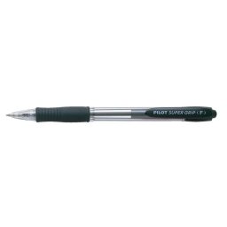 PILOT Golyóstoll, 0,22 mm, nyomógombos, PILOT "Super Grip", fekete