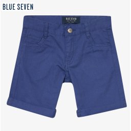 zsebes pamut short kék