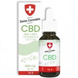Swiss Cannabis 1000mg 10% FULL Spektrum CBD olaj - 10ml