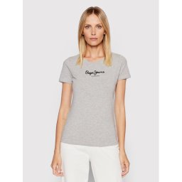 Pepe Jeans Póló New Virgina PL505202 Szürke Slim Fit