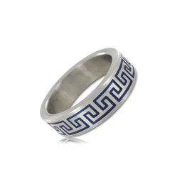 Blue Greek Key Design Cockring. Ármérő:45mm