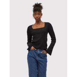 Vila Sweater Popsa 14075801 Fekete Regular Fit