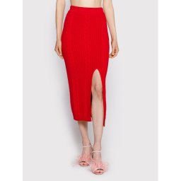 Patrizia Pepe Midi szoknya 8G0281/K037-R754 Piros Slim Fit