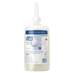 TORK Folyékony szappan, 1 l, S1 rendszer, TORK "Érzékeny bőrre", fehér