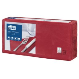 TORK Szalvéta, 1/4 hajtogatott, 3 rétegű, 32,5x32,8 cm, Advanced, TORK "Soft Lunch", bordó