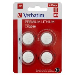 VERBATIM Gombelem, CR2016, 4 db, VERBATIM "Premium"
