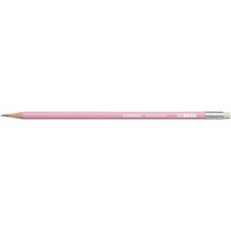 STABILO Grafitceruza radírral, HB, hatszögletű, STABILO "Swano Pastel", pink