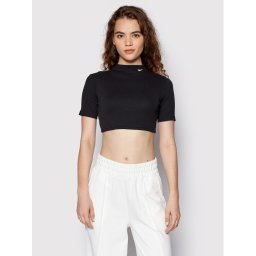 Reebok Blúz HG1165 Fekete Slim Fit