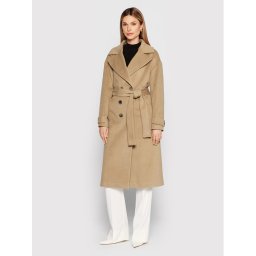 Fracomina Átmeneti kabát FR22WC1010W40601 Barna Regular Fit