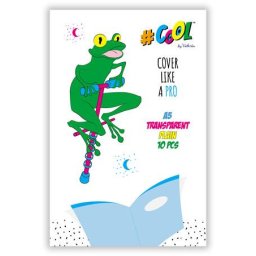 COOL BY VICTORIA Öntapadó füzet- és könyvborító, A5, COOL BY VICTORIA, víztiszta