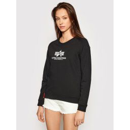 Alpha Industries Pulóver New Basic 196031 Fekete Regular Fit