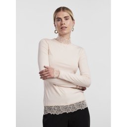 YAS Blúz Elle 26024677 Bézs Slim Fit