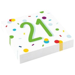 Happy Birthday 21 éves szalvéta 20 db-os 33x33 cm