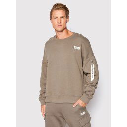 Alpha Industries Pulóver Organics 118317 Barna Regular Fit