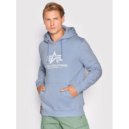 Alpha Industries Pulóver Basic 178312 Kék Regular Fit