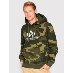 Alpha Industries Pulóver Basic 178312C Zöld Regular Fit