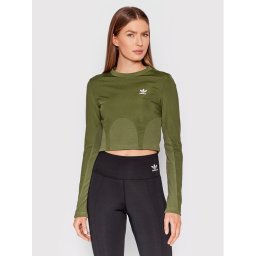 adidas Blúz Always Original HF2091 Zöld Tight Fit