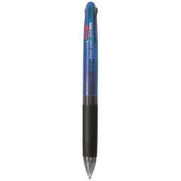 PILOT Golyóstoll, 0,25 mm, nyomógombos, négyszínű, PILOT "Feed GP4", kék test