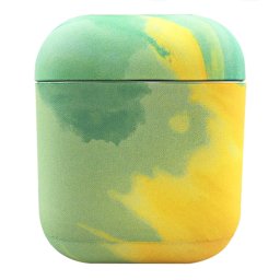 Watercolor akvarell AirPods 1-2 kemény tok (zöld-sárga)