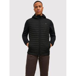 Jack&Jones Átmeneti kabát Multi Quilted 12182242 Fekete Regular Fit