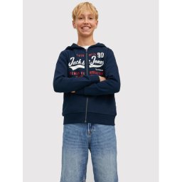 Jack&Jones Junior Pulóver Logo 12218049 Sötétkék Regular Fit