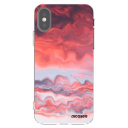 Átlátszó szilikon tok az alábbi mobiltelefonokra Apple iPhone X/XS - Sunset