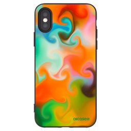 Fekete szilikon tok az alábbi mobiltelefonokra Apple iPhone X/XS - Juice