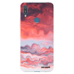 Átlátszó szilikon tok az alábbi mobiltelefonokra Huawei Y7 2019 - Sunset