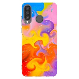 Átlátszó szilikon tok az alábbi mobiltelefonokra Huawei P30 Lite - Bubbles