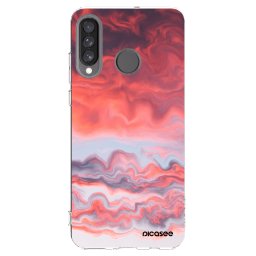 Átlátszó szilikon tok az alábbi mobiltelefonokra Huawei P30 Lite - Sunset