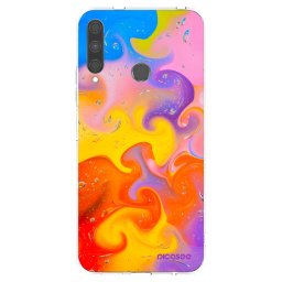 Átlátszó szilikon tok az alábbi mobiltelefonokra Huawei P40 Lite E - Bubbles