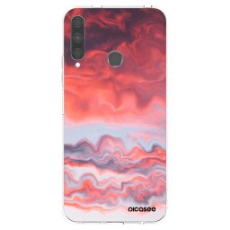 Átlátszó szilikon tok az alábbi mobiltelefonokra Huawei P40 Lite E - Sunset