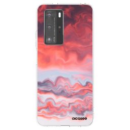 Átlátszó szilikon tok az alábbi mobiltelefonokra Huawei P40 Pro - Sunset