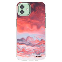 Átlátszó szilikon tok az alábbi mobiltelefonokra Apple iPhone 12 - Sunset