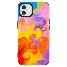 Fekete szilikon tok az alábbi mobiltelefonokra Apple iPhone 12 Pro - Bubbles