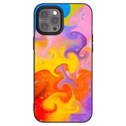 Fekete szilikon tok az alábbi mobiltelefonokra Apple iPhone 12 Pro Max - Bubbles