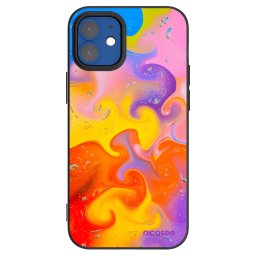 Fekete szilikon tok az alábbi mobiltelefonokra Apple iPhone 12 mini - Bubbles
