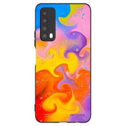 Fekete szilikon tok az alábbi mobiltelefonokra Huawei P Smart 2021 - Bubbles