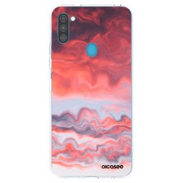 Átlátszó szilikon tok az alábbi mobiltelefonokra Samsung Galaxy M11 - Sunset
