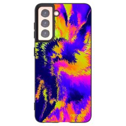 Fekete szilikon tok az alábbi mobiltelefonokra Samsung Galaxy S21 5G G991B - Burn